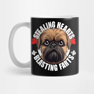 Funny Brussels Griffon Stealing Hearts Blasting Farts Dog Cute Puppy Mug